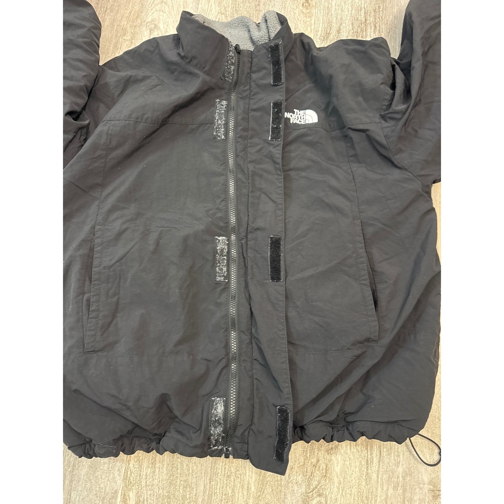 The North Face Windwall Reversible Jacket Black Grey Fleece Womens Puffer Large - Picture 8 of 8